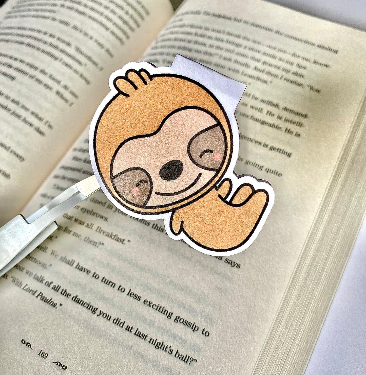 Hanging Sloth Magnetic Bookmark