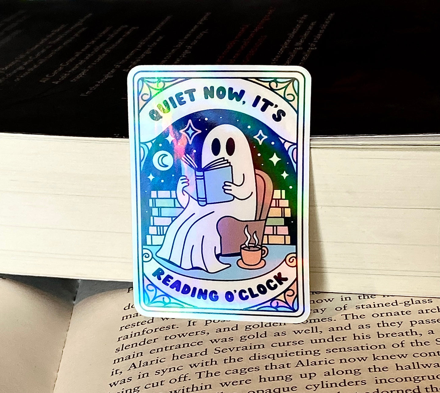 It's Reading O'clock Holographic Sticker