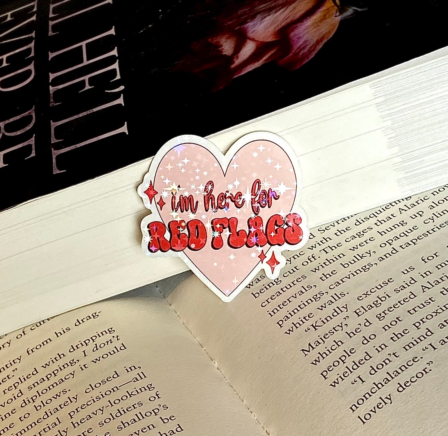 Red Flags Holographic Sticker