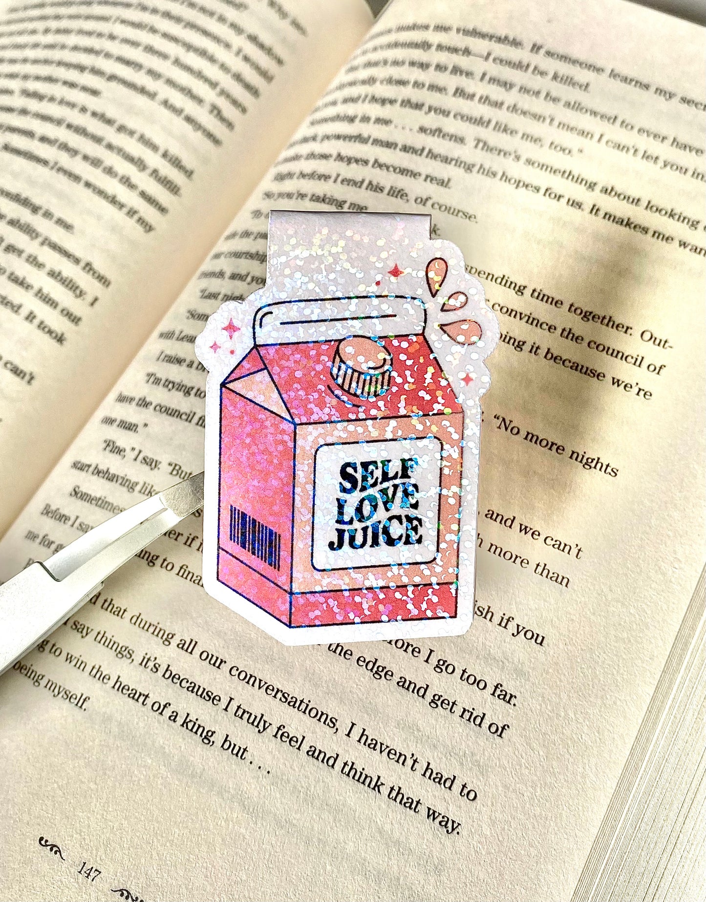 Marcador magnético de jugo de amor propio